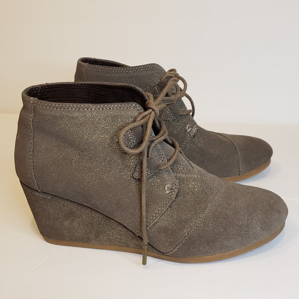 Toms Gold‎ Kala Wedge Heel Bootie Women's 9
